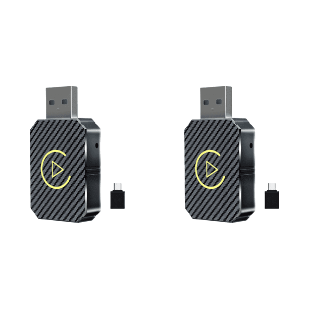 Adaptador Auto Inalámbrico 2 Carplay Android en 1 Mini Caja Dongle Plug&Play
