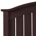 thumbnail image 3 of Finley Wood Headboard Panel with Curved Top Rail and Slatted Grill Design, Merlot Finish, Twin, 3 of 4