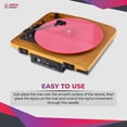 thumbnail image 7 of Acrylic Turntable Mat,11.75” Platter Slipmat for 12" Vinyl Record Players, Antistatic, Noise-Reducing Design for Enhanced Sound Quality and Tighter Bass, (Lit_Red Slipmat), 7 of 7