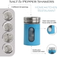 thumbnail image 5 of Servette Home Blue Salt Pepper Shakers Retro Spice Jars Glass - Set of 5, 5 of 7