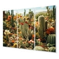 thumbnail image 2 of Designart "Coral Green Cactus landscape I" Floral Art Living Room Set, 2 of 5