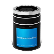 Diax Designer's Cologne 110g Black and Blue Glass Jar Style Room / Car Air Freshener with Breezy Sky Scent