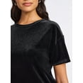 thumbnail image 3 of Sofia by Sofia Vergara Women's and Women's Plus Size Boyfriend Velvet Tee, Sizes XS-4X, 3 of 4