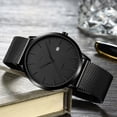 thumbnail image 3 of 2021 Men Slim Watches Crrju Fashion Casual Date Waterproof Mesh Strap Watches For Men Cool Black Quartz Steel Wrist Watch - Quartz Wristwatches, 3 of 6