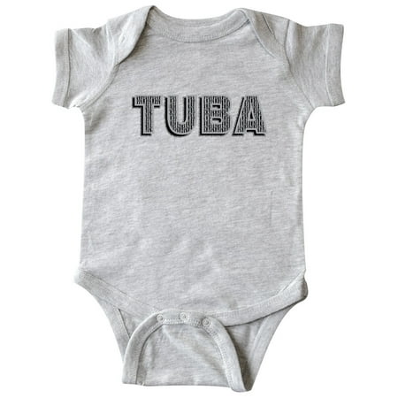 

Inktastic Tuba Gray Patterned Text Gift Baby Boy or Baby Girl Bodysuit