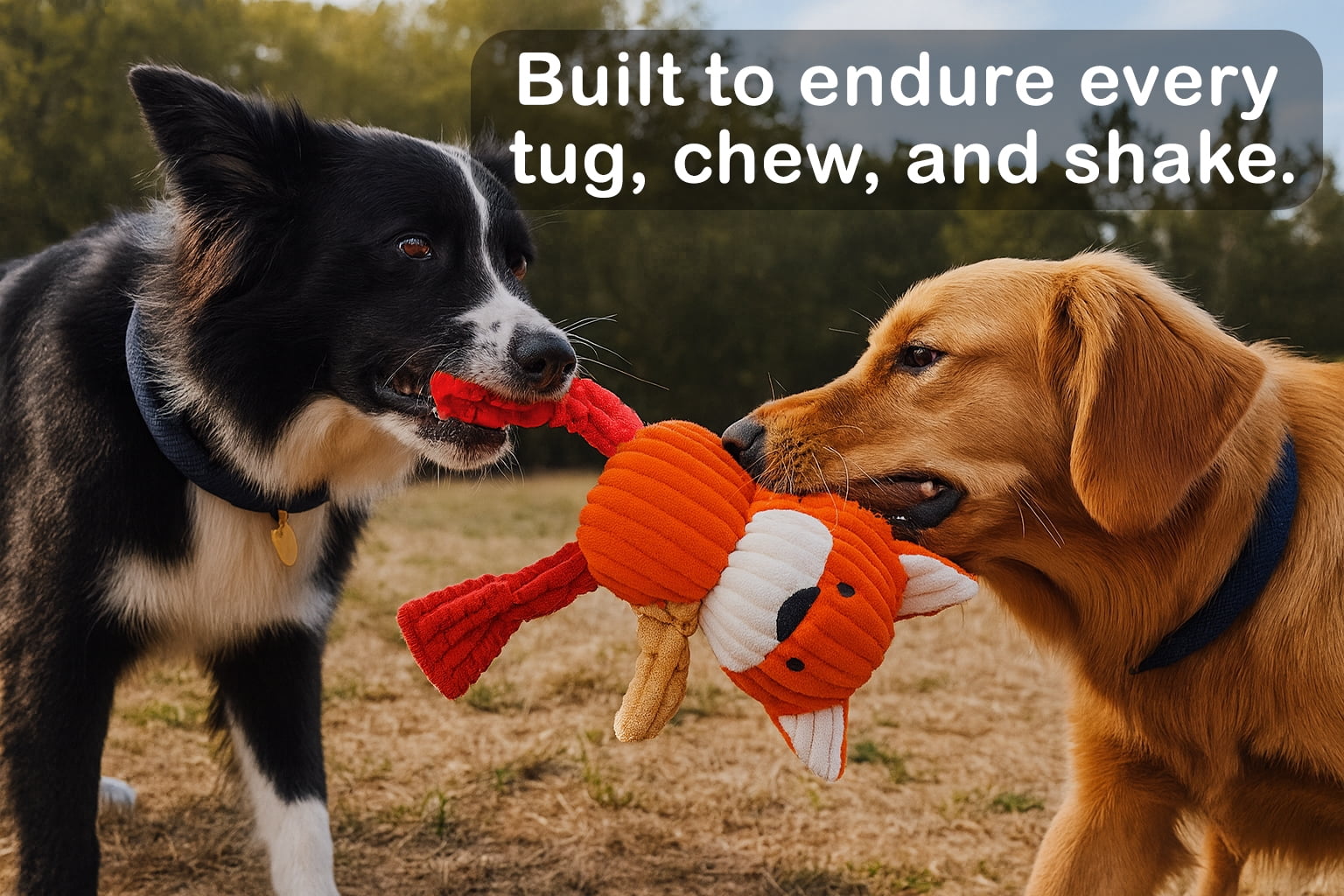 Jalousie 5 Pack Dog Squeaky Toys with Knotted Arms and Legs for Chewing Dog Plush Toy Medium Large Dog Toy Bundle