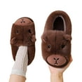 thumbnail image 5 of Wovix Women Fuzzy Slippers Cute Capybara Shape Soft Cozy Warm Anti-Slip Soles Indoor Fluffy Slippers Gift Comfort And Relaxation Shoes Brown 39, 5 of 5