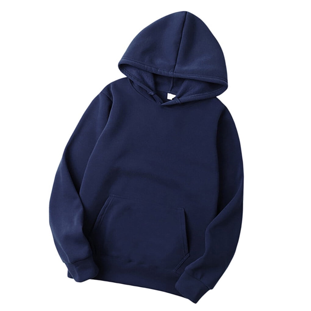 Hoodie Cotton Unisex Hooded Sweatshirt Sweat Absorbing Warming Sweater Sweat  Absorbing Hoodie, Dark Blue, L - Walmart.ca