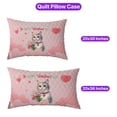 thumbnail image 5 of Happy Valentine's Day Manx holding flowers Quilt Pillowcase Cat Lover Kitten Owner Gifts Throw Pillow Cover Bed Home Decor - 3005, 5 of 5