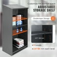 thumbnail image 6 of KFFKFF Podium Stand 47 in Hostess Stand with Storage Shelve&Rolling Wheels Black, 6 of 9