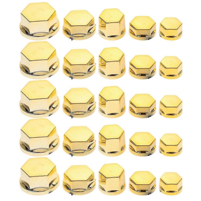 Motorcycle Hardware Covers Designed For Motorcycle Owners Protecting Engine Bolts In Sleek Gold Aluminum Alloy 30Pcs