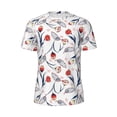 thumbnail image 6 of Rocae Tulips Flowers for Men's Mesh Quick-Dry Short Sleeve Workout T-Shirt,Mens Crew Neck Tee Lightweight Soft Classic T Shirts 5X-Large, 6 of 9