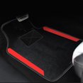 thumbnail image 2 of Tuqiang Tapis de Sol de Voiture for Volkswagen for Routan Velours-Liners Robustes en Daim Noir et Rouge, 2 of 4