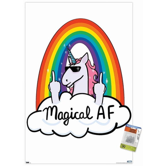 Well This Is Awkward - Magical AF Wall Poster with Pushpins, 22.375" x 34"