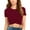 Red, variant on Baqcunre Crop Tops Women'S Short Sleeve O Neck Crop Tops Summer Casual Loose Blouse T-Shirt Womens Blouses Womens Shirts Black L