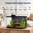 thumbnail image 2 of SPECSTAR 5 Gallon Fish Tank, Aquarium Starter Kit with Auto Feeder, RGB LED Light, Filter,  Temperature Display,for Betta, Shrimp,APP Control, 2 of 8