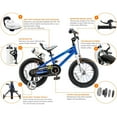 thumbnail image 4 of RoyalBaby Vélo Freestyle pour Enfants avec Roues Stabilisatrices, 14 Pouces, Blanc, 4 of 8