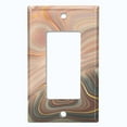 thumbnail image 5 of Metal Light Switch Plate Cover Image of Marble Colorful Light Brown Swirl MAR089, 5 of 13