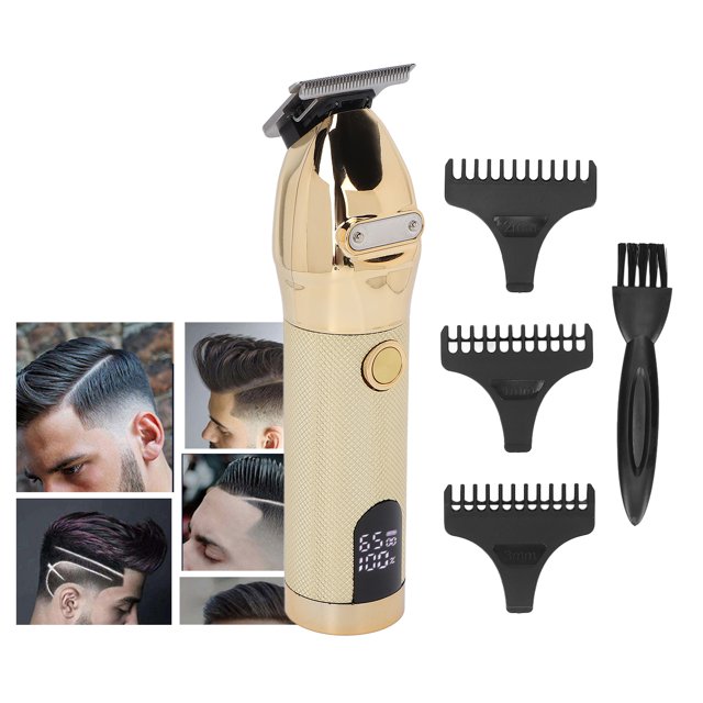 Kit De Corte De Cabello, Agarre Ergonómico, Batería De 1500 MAh, Cortadora De Cabello Eléctrica, Cepillo De Limpieza Profesional Con 3 Peines Guía Para Salón Para Hombres