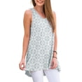 thumbnail image 2 of Anygrew Womens Summer Casual T-Shirt V-Neck Sleeveless Tunic Tops for Leggings Loose Blouse Shirt, 2 of 8