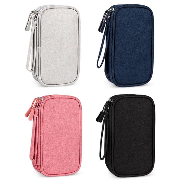 Electronic Digital Accessories Organizer Storage Bag Travel Multi-function Waterproof Finishing Bag Portable Box with Dividers for Hard Disk Data Cable Headset U Disk