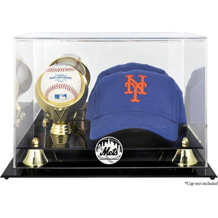 MLB - New York Mets Acrylic Cap and Baseball Logo Display Case