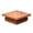 Terra Cotta Color, variant on Pyramid Top Polystone Post Cap with Rope Base, 3.5" - Moss