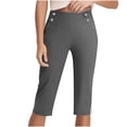 thumbnail image 6 of AINIYS High Waisted Quick Dry Stretchy Capris Pants for Women Fitness Yoga Outdoor Dark Gray XXL, 6 of 9