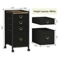 thumbnail image 3 of File Cabinet with Drawer, Mobile Filing Cabinet for Home Office Fits A4 or Letter Size, Fabric Vertical File Cabinet with Wheels, Home Office Under Desk Storage Cabinet, 3 of 9