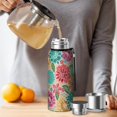 thumbnail image 4 of 20 Oz Pioneer Flower Coffee Tumbler Double Wall Insulated Stainless Steel Water Bottle | Metal Reusable Thermoses Flask with Cup Cap | Leak & Sweat Proof with Anti-Dust Lid, 4 of 7