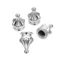 thumbnail image 4 of Tineasur 4pcs Lamp Finials for Lamps Silver Zinc Alloy Horn Rack Shape for Living Room, 4 of 6