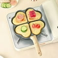 thumbnail image 5 of Heart Shape Non Stick Frying Pan, Aluminum Alloy Multi Partition Pancake Egg Pan for Induction Cooktop, Easy Clean Breakfast Cooking Griddle Pan, 5 of 6