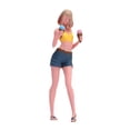thumbnail image 4 of Figura de niña a escala 1:64, figura femenina pequeña, decoración arquitectónica de tren, niña pintada a mano con cabello corto, sosteniendo un helado, 4 of 9