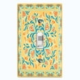 thumbnail image 1 of Metal Light Switch Plate Cover Yellow Flower Heart Mandala Tile Pattern TIL030, 1 of 13
