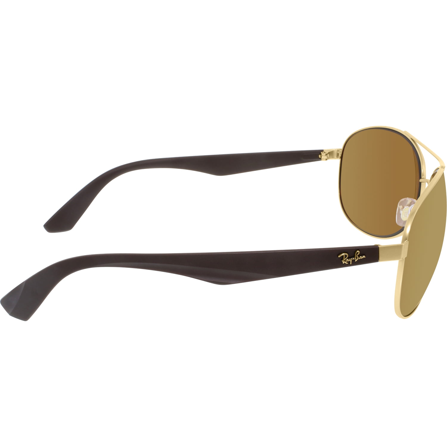 Ray-Ban Men's Polarized RB3526-112/83-63 Gold Aviator Sunglasses -  
