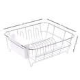 thumbnail image 3 of Sweet Home Collection Chrome Plated Steel Small 2 Piece Dish Drainer White, 3 of 4