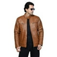 thumbnail image 2 of Men's Brown Leather Jacket, 2 of 6