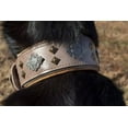 thumbnail image 7 of The Bestia "Aztec" Gray Leather Dog Collar for Large Dog Breeds, 7 of 7
