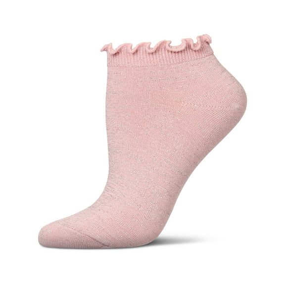 MeMoi Women's Lurex Bamboo Shortie Socks - Womens - Female, 9-11, Pink