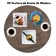 thumbnail image 5 of HOMYLIN Mesa Redonda de Patio Moderna para Apartamento Pequeño 80×80cm con Patas de Hierro, Marrón, 2-4 Personas, 5 of 6