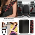 thumbnail image 5 of Uorisanigo 10 Pack Red Lips Print Automobile Seat Cover Sets Comfortable Decorative Car Steering Wheel Accessories and Water Cup Pad Cars Seat Belt Pad Cover Keychains Suitable for Car SUV, 5 of 7