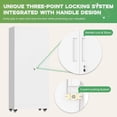 thumbnail image 4 of SOLAURA Rolling Metal Garage Storage Cabinet with Locking Doors and Adjustable Shelves, 73-inch White Rolling Steel Tool Cabinet for Home Office, Garage, Warehouse, 4 of 9