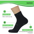 thumbnail image 2 of CAILDANL Mens Rayon Bamboo Ankle Breathable Socks Thin Quarter Athletic Comfortable Casual Mesh Socks 5 Pairs, 2 of 6