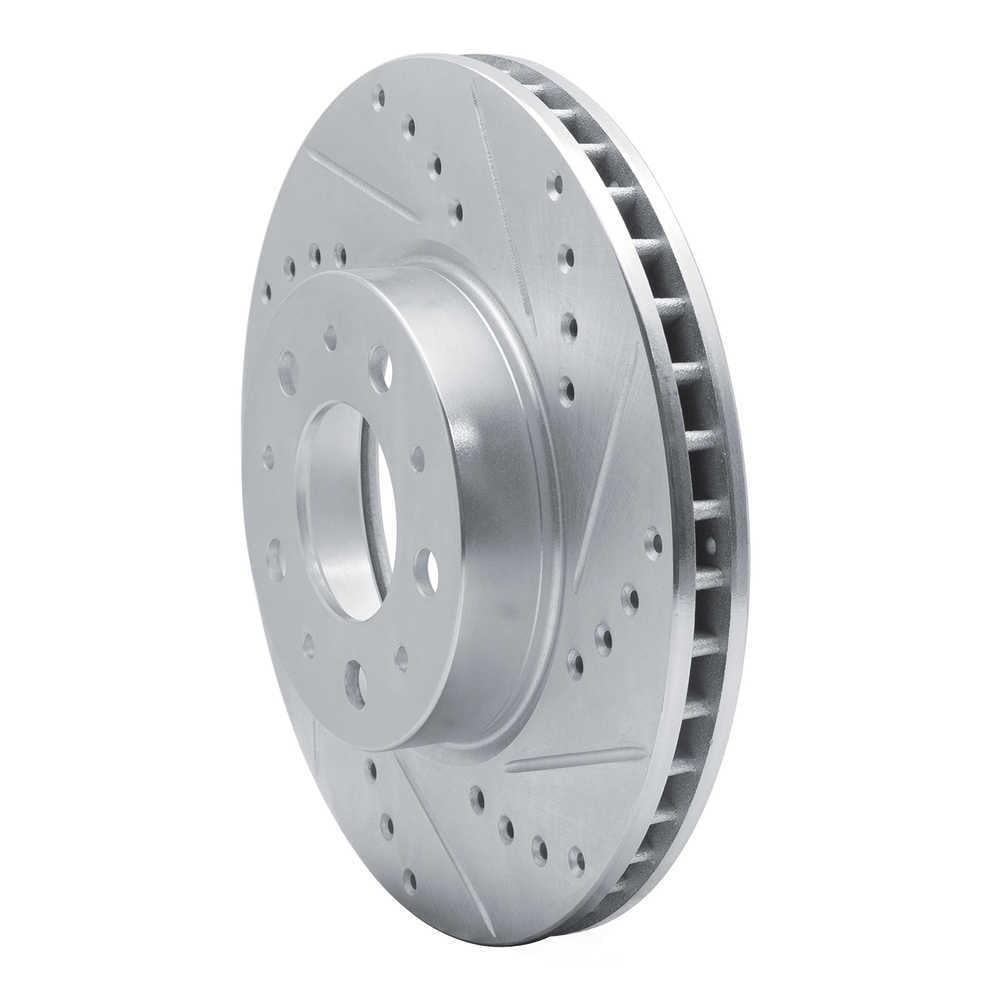 Dynamic Friction Company 631-27015R DFC Brake Rotor - Drilled And Slotted - Silver