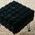 thumbnail image 4 of Home Soft Things Bubble Textured Stool Ottoman - Black - 17'' x 17'' x 17'', 4 of 7