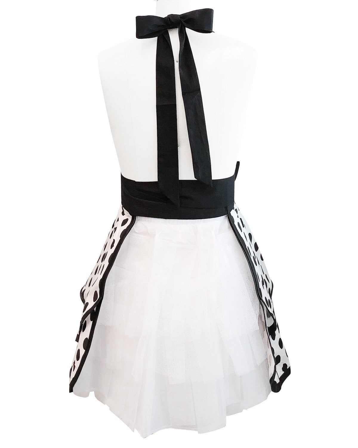 Wrapables Classic Vintage Apron, Sexy Cooking Apron, Black Dot