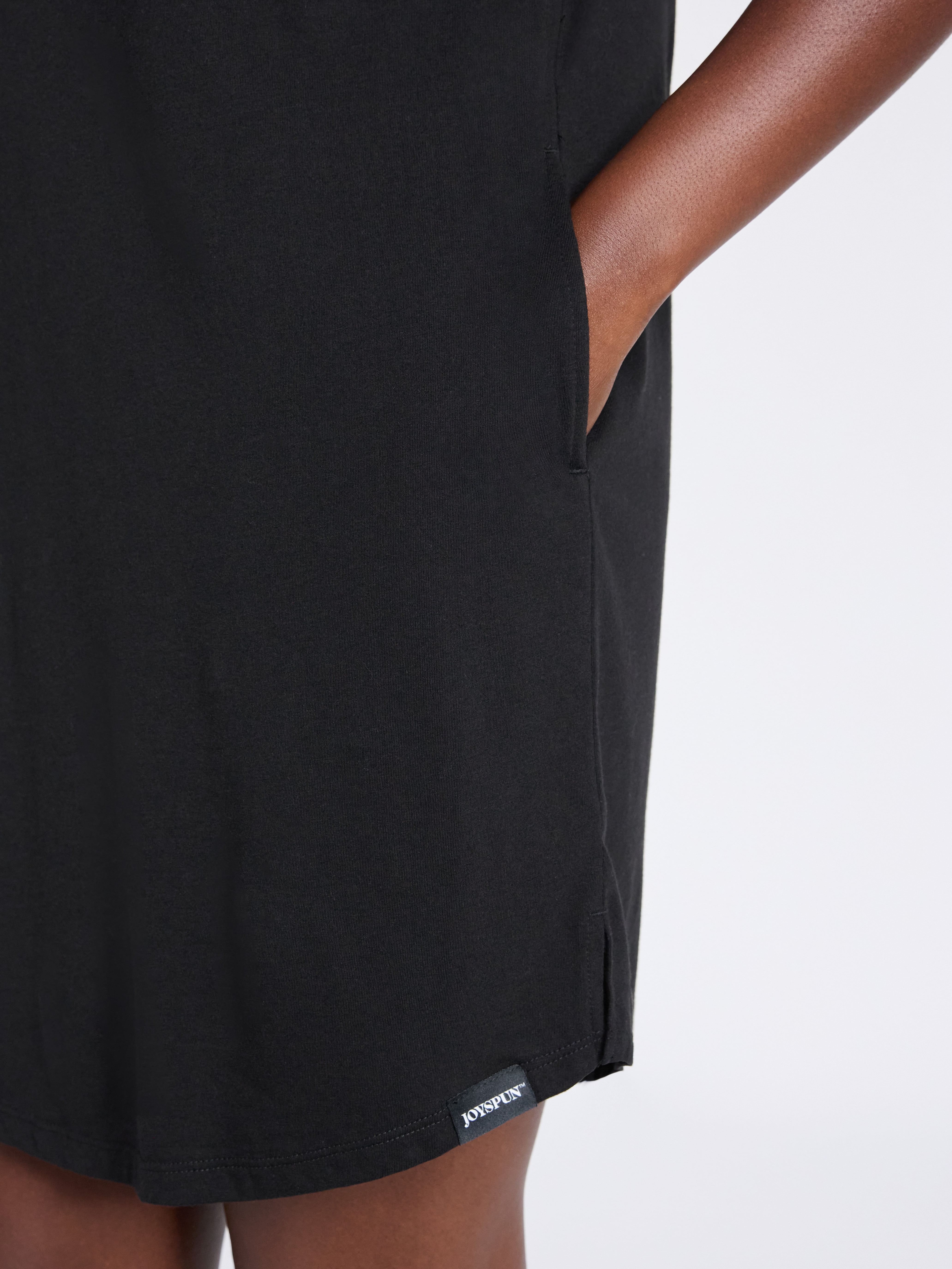 Joyspun Women’s Cotton-Blend Jersey Sleepshirt with Long Sleeves, Sizes XS-3X