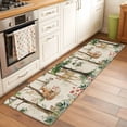thumbnail image 2 of Runner Rug 2'x6', Spring Forest Animals Washable Non-Slip Hallway Runner Rugs, Floral Botanical Trees Linen Bedside Rugs Floor Mats Carpet Runners for Kitchen Bathroom Laundry Room, 2 of 8