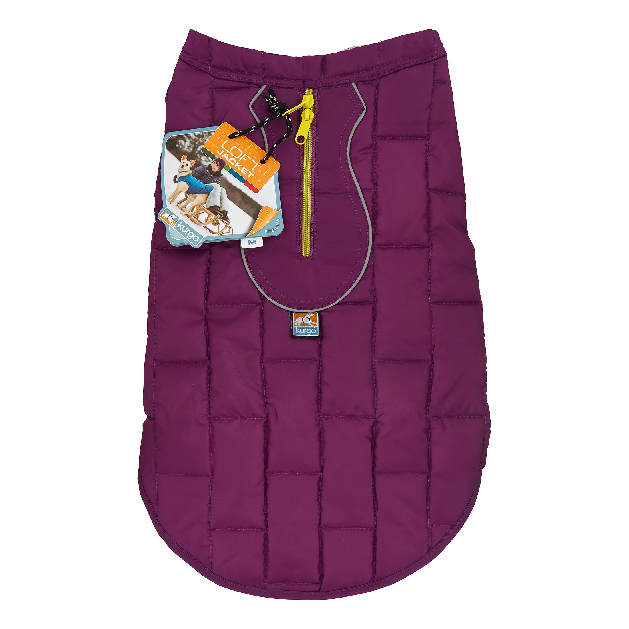 Kurgo Loft Dog Jacket Coat, Medium, Deep Violet
