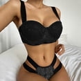 thumbnail image 5 of Pijama de encaje floral Gibobby Conjunto de lencería Sexy negro S, 5 of 5